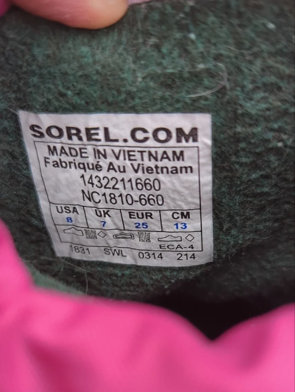 Sorel Kids Pink and Black Snow Boots